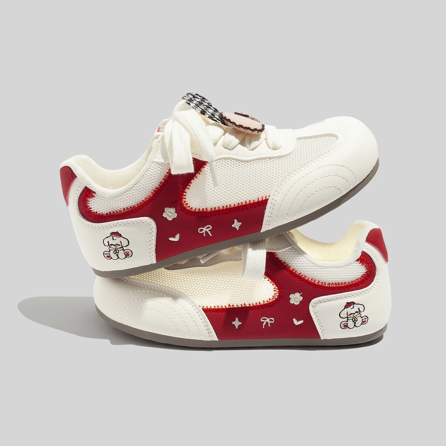 Damen Sportliche Sneakers mit verspieltem Tiermotiv und atmungsaktiver Mesh-Oberfläche
