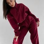 Damen Fleece-Pullover und Jogginghose mit engem Bund R&B