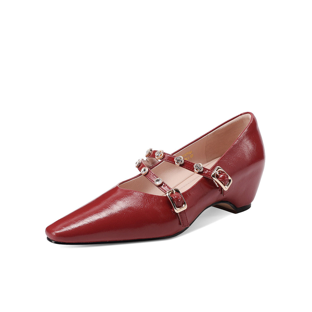 Damen elegante Slingback-Pumps mit funkelndem Riemen R&B