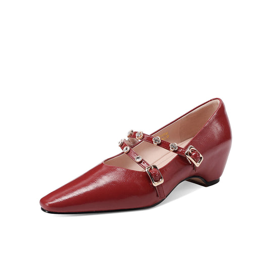 Damen elegante Slingback-Pumps mit funkelndem Riemen R&B
