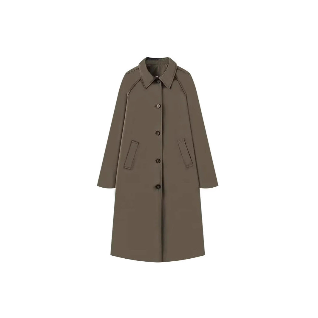 Damen modische Übergangsjacke mit elegantem Stehkragen und praktischen Knopfdetails R&B