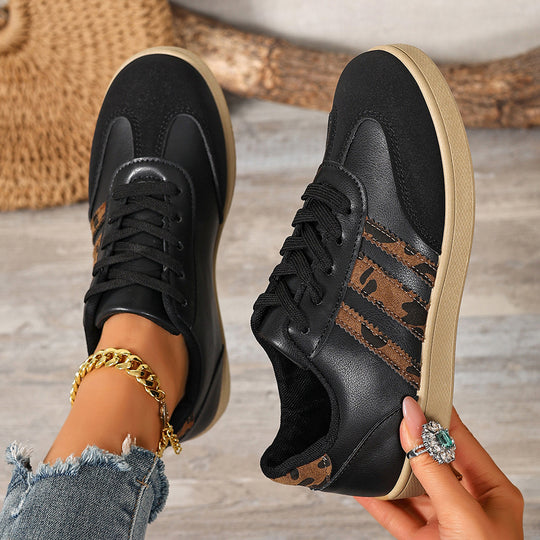 Damen Sneakers im trendigen Design mit Leopardenmuster und komfortablem Fußbett R&B