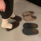 Damen Filz-Pantoletten mit superweichem Innenfutter und rutschfester Sohle R&B