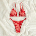 Damen Triangel-Bikini mit Raffung und verstellbaren Trägern R&B