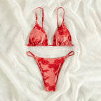 Damen Triangel-Bikini mit Raffung und verstellbaren Trägern R&B