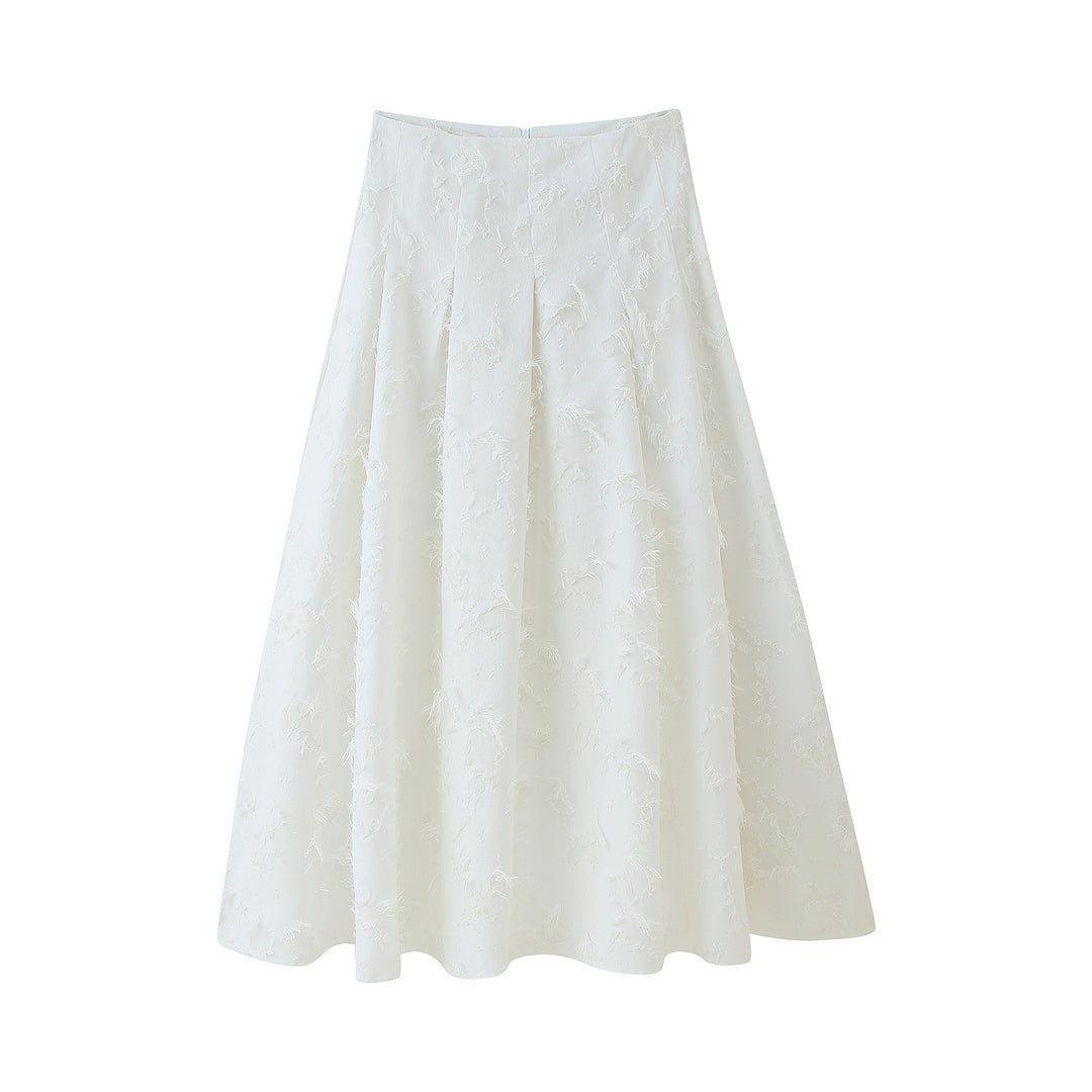 Damen Maxirock mit floralem Spitzenmuster und elegantem Ausfall R&B