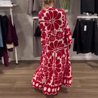 Damen Maxikleid mit floralem Muster und weitem Schnitt R&B