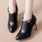 Damen Elegante Stiefeletten mit verziertem Absatz R&B