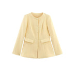 Damen moderne Blazerjacke mit strukturiertem Design R&B