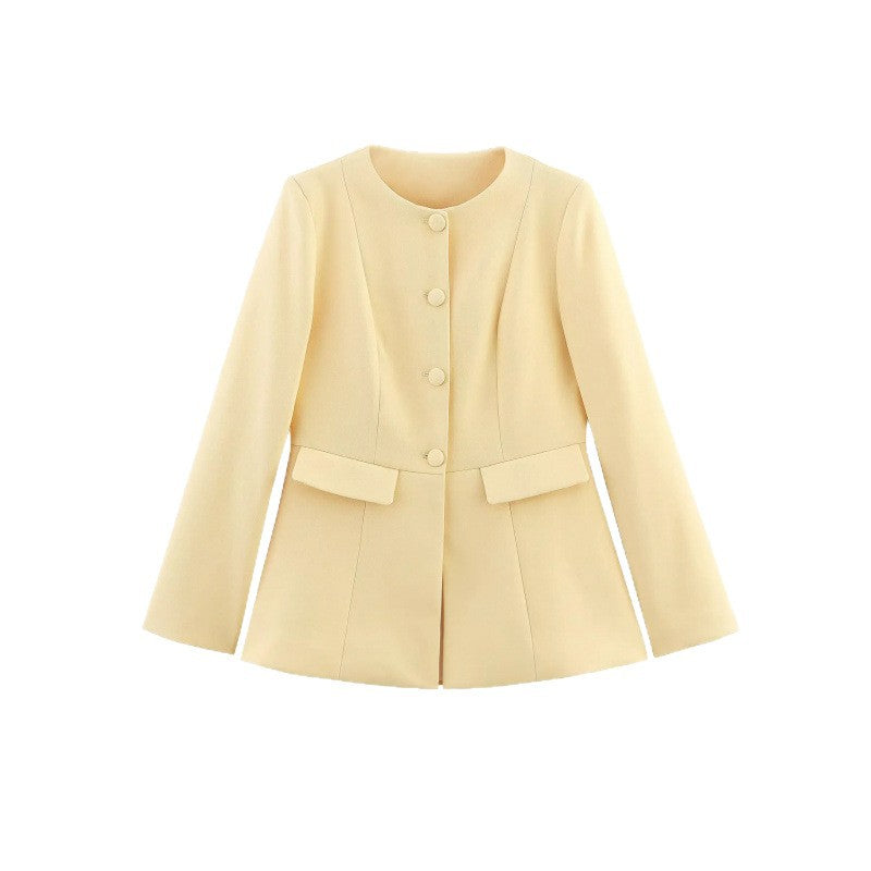 Damen moderne Blazerjacke mit strukturiertem Design R&B