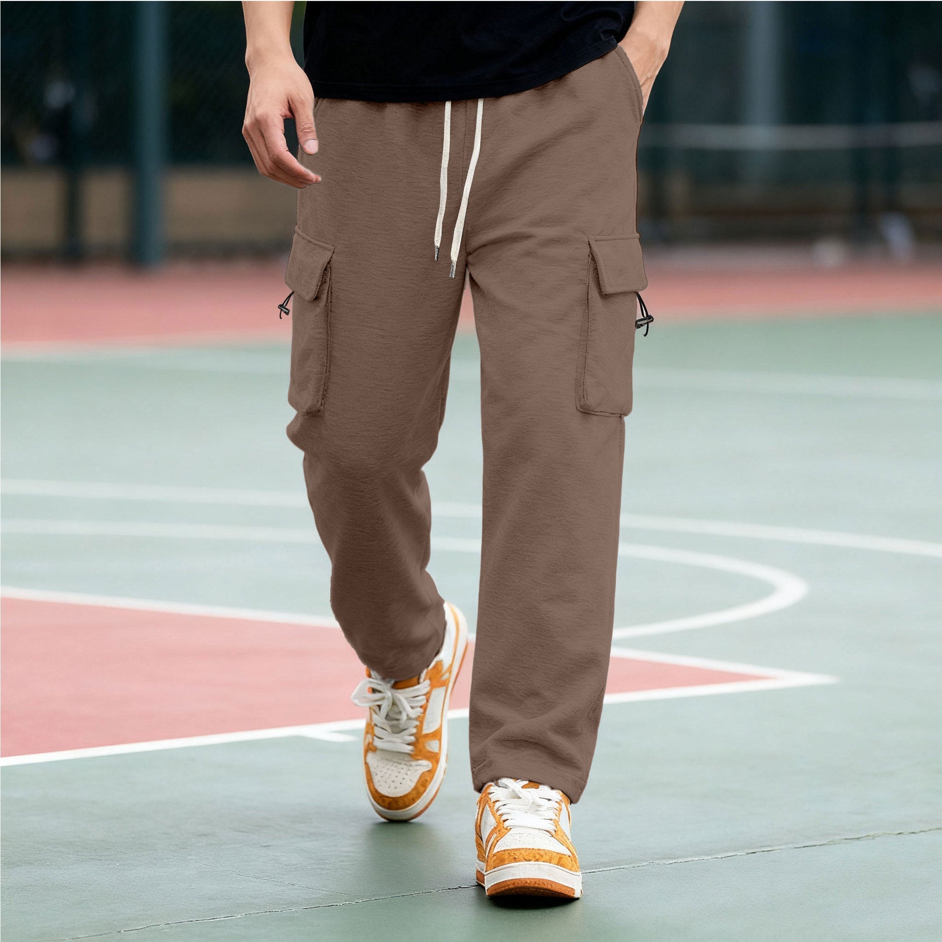 Herren Cargo-Hose mit elastischem Bund und praktischen Seitentaschen R&B
