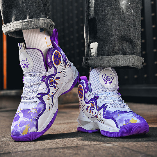 Damen Hochleistungs-Basketball-Sneaker mit atmungsaktivem Mesh-Obermaterial und rutschfester Sohle R&B
