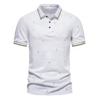 Herren Poloshirt mit modischem Muster und atmungsaktiven Eigenschaften