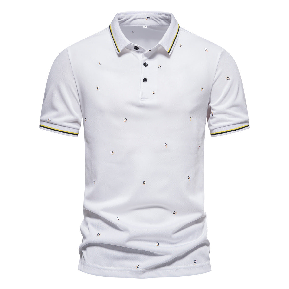 Herren Poloshirt mit modischem Muster und atmungsaktiven Eigenschaften