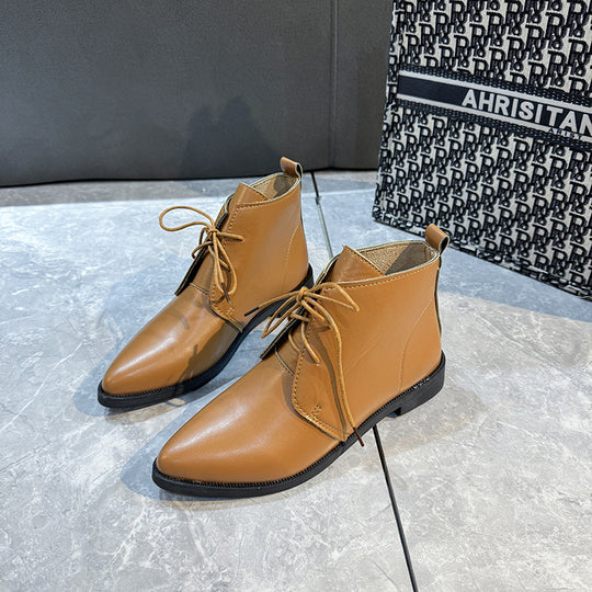 Damen elegante Stiefeletten mit spitzem Zehenbereich und hochwertigem R&B