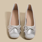Damen Elegante Ballerina-Schuhe mit zarter Schleifenapplikation R&B
