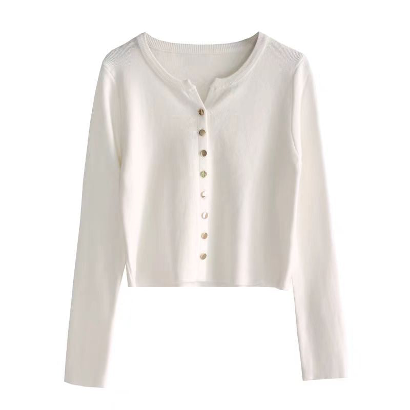 Damen Strickjacke mit perlmuttknöpfen R&B