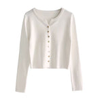 Damen Strickjacke mit perlmuttknöpfen R&B