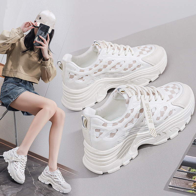 Damen Futuristische Lauf-Sneaker mit atmungsaktivem Mesh und gepolsterter Sohle R&B