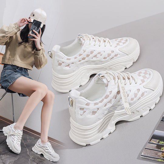 Damen Futuristische Lauf-Sneaker mit atmungsaktivem Mesh und gepolsterter Sohle R&B