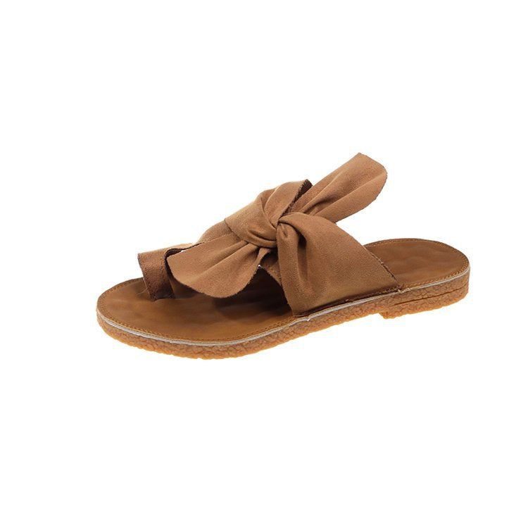 Damen Komfortable Badesandalen mit dekorativem Schleifen-Design R&B