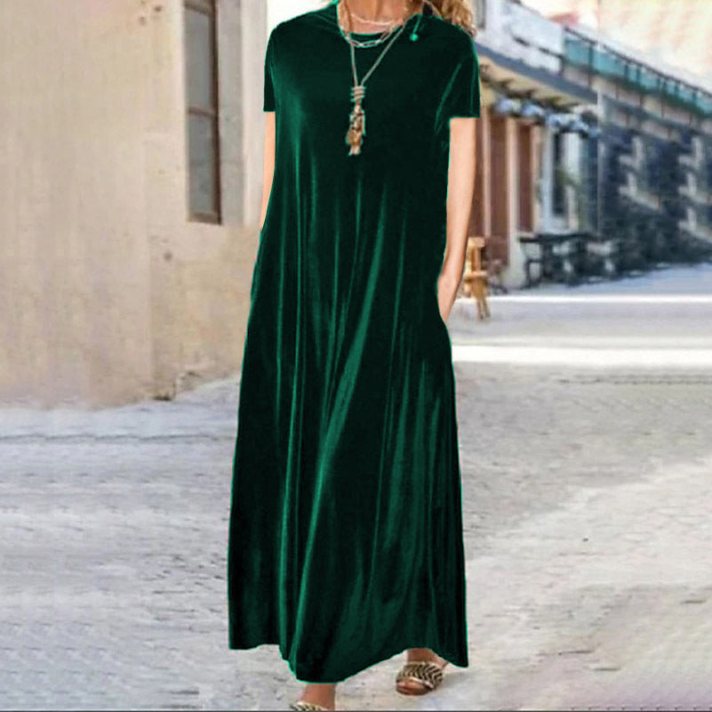 Damen Maxikleid mit elegantem Schnitt und Taschen R&B