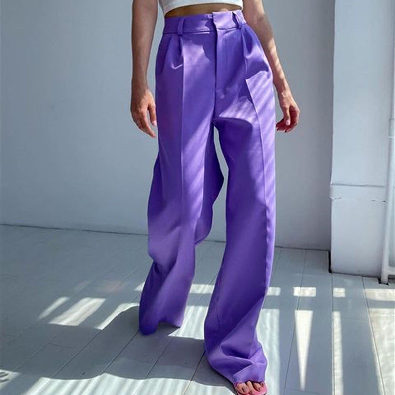 Damen Weite Palazzo-Hose mit eleganter Taillierung und modischem Schnitt R&B