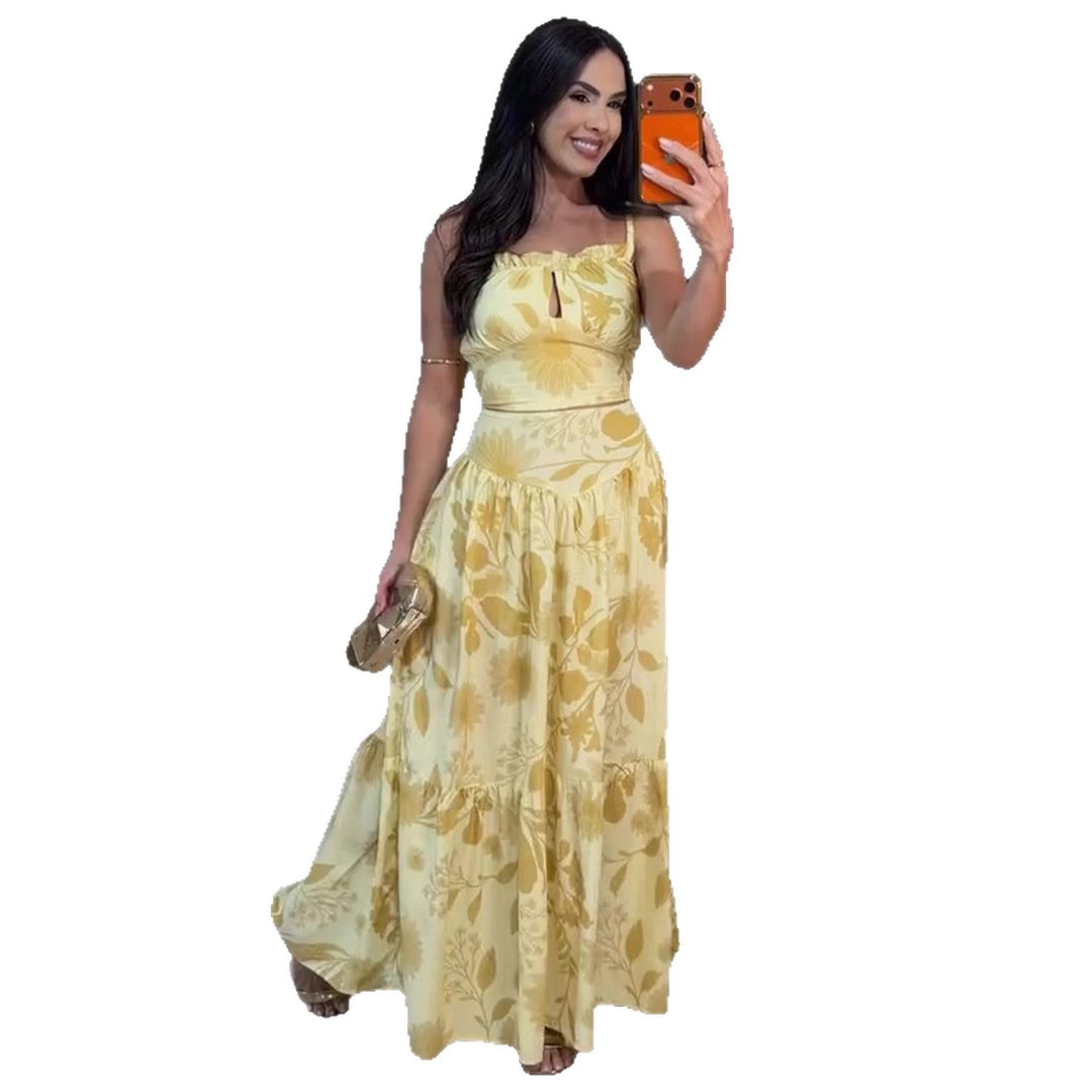 Damen Maxikleid mit floralem Design und luftiger Silhouette R&B