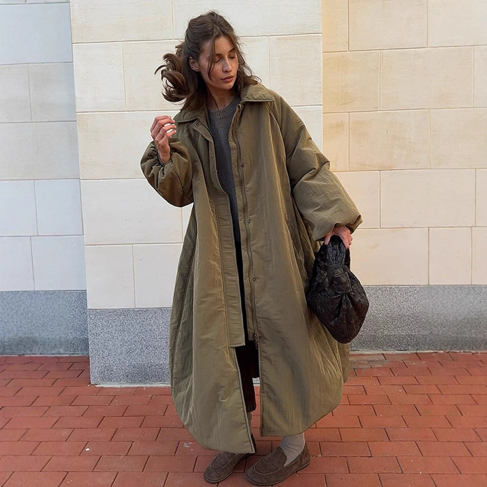 Damen Oversized Steppjacke mit elegantem Schnitt und praktischen Taschen R&B