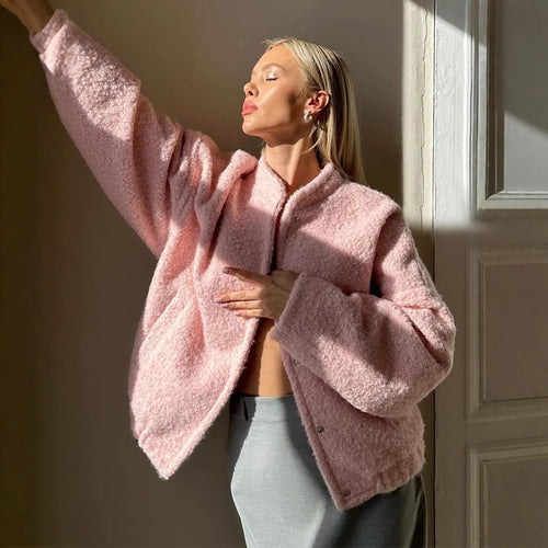 Damen Kuschelige Fleecejacke im modernen Design R&B