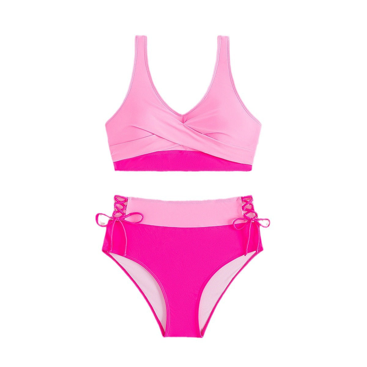 Damen Hochgeschnittener Bikini mit verstellbaren Trägern R&B
