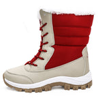 Damen warme Winterstiefel mit rutschfester Sohle und isolierendem Futter R&B