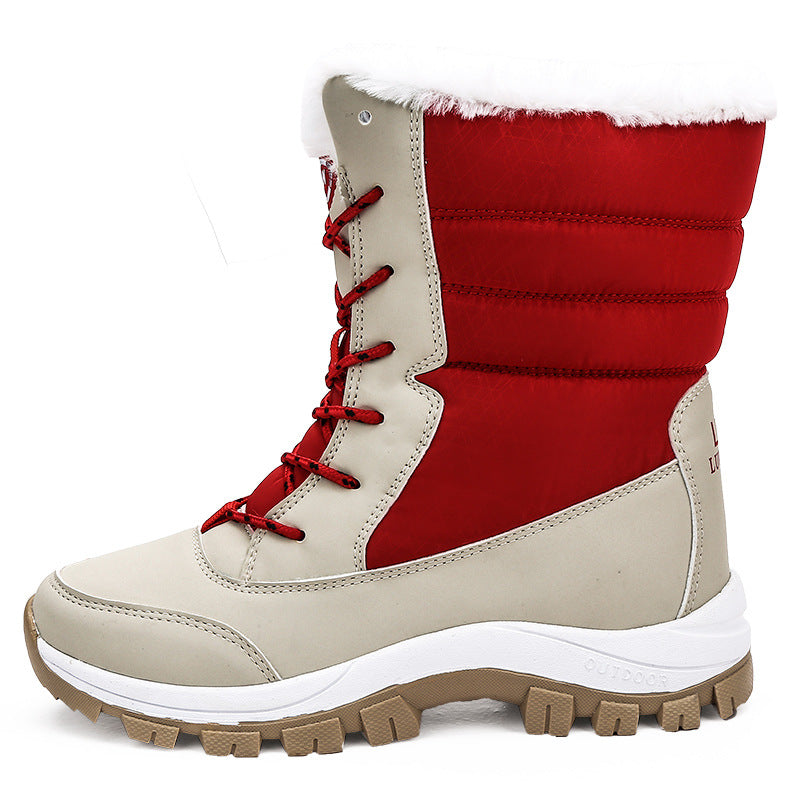 Damen warme Winterstiefel mit rutschfester Sohle und isolierendem Futter R&B