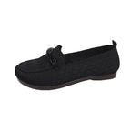 Damen Flache Mokassins mit elastischem Obermaterial und dekorativem Schleifen-Detail R&B