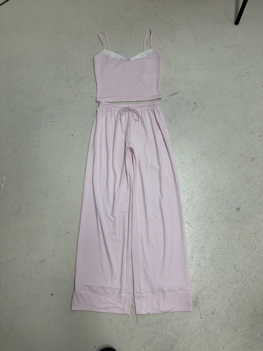 Damen lässiger Jumpsuit mit weitem Bein und verstellbarem Bund R&B