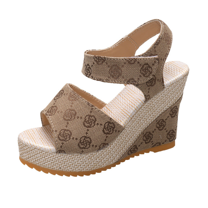 Damen Wedge-Pantoletten mit verstellbarem Riemendesign und komfortablem Fußbett R&B