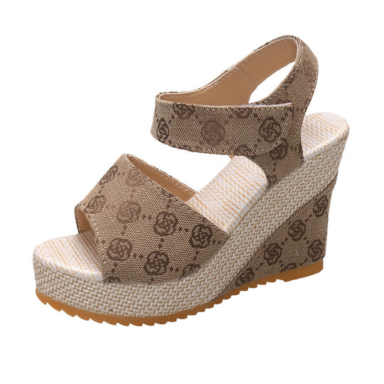 Damen Wedge-Pantoletten mit verstellbarem Riemendesign und komfortablem Fußbett R&B