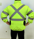 Unisex nan hoch atmungsaktive Warnschutzjacke mit integrierten Lüftern und reflektierenden Kreuzstreifen R&B