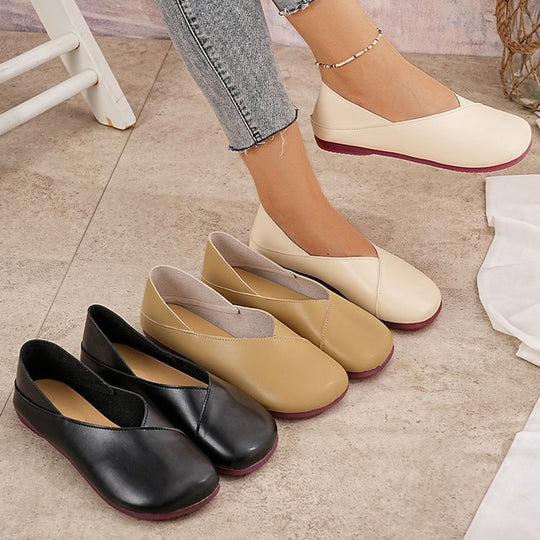 Damen bequeme Ballerinas aus hochwertigem Leder R&B