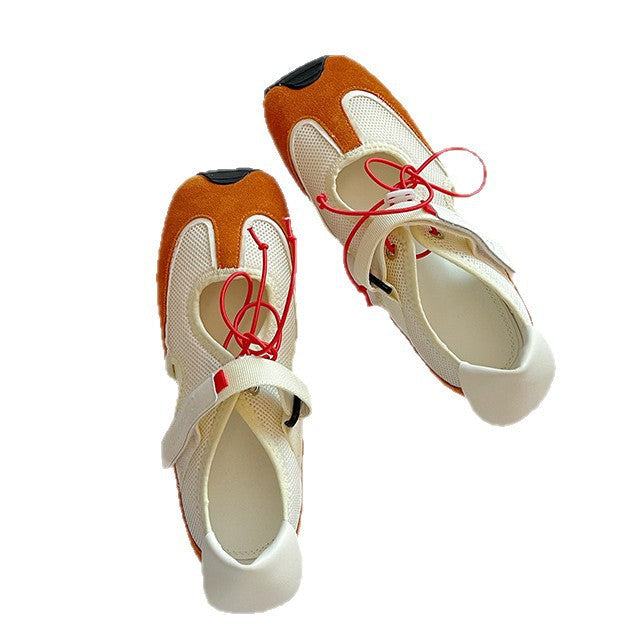 Damen Sportliche Sneaker mit atmungsaktivem Mesh und flexiblem Schnürsystem R&B