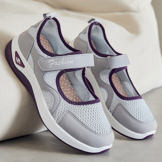 Damen Atmungsaktive Freizeit-Schuhe mit verstellbarem Klettverschluss R&B