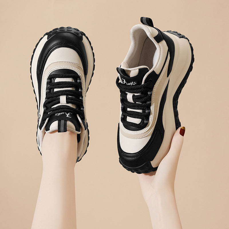 Damen trendige Plattform-Sneaker mit dämpfender Sohle R&B