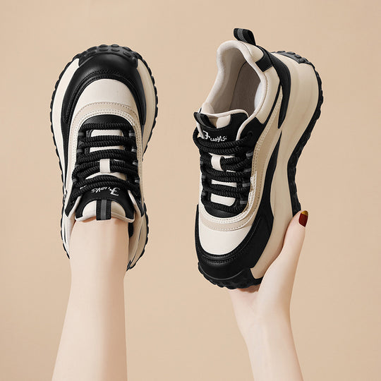 Damen trendige Plattform-Sneaker mit dämpfender Sohle R&B