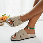 Damen Bequeme Zehentrenner-Sandalen mit verstellbaren Riemen R&B