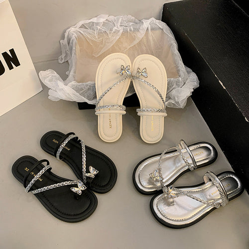 Damen Elegante Sandalen mit funkelndem Riemendesign und hochwertigen Details R&B