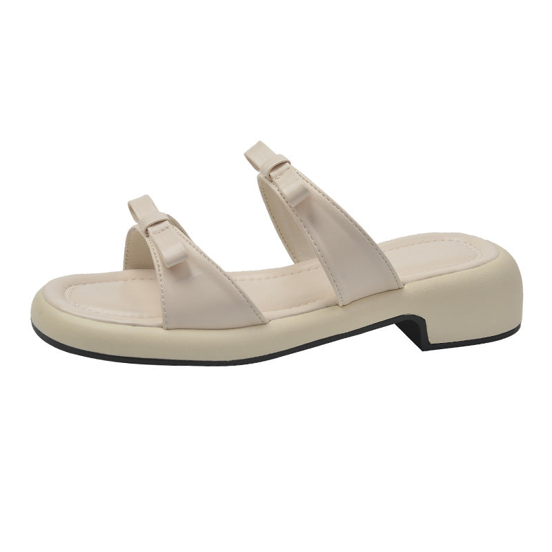 Damen Elegante Slip-On Sandalen mit modischen Schnallen R&B