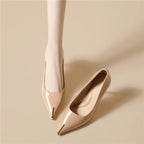 Damen elegante High-Heels mit spitzem Zehenbereich und glänzender Oberfläche R&B
