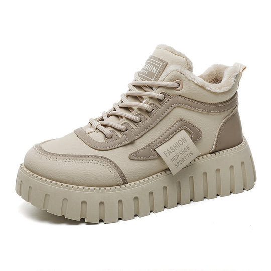 Damen modische Chunky Sneaker mit weichem Futter und robuster Sohle R&B