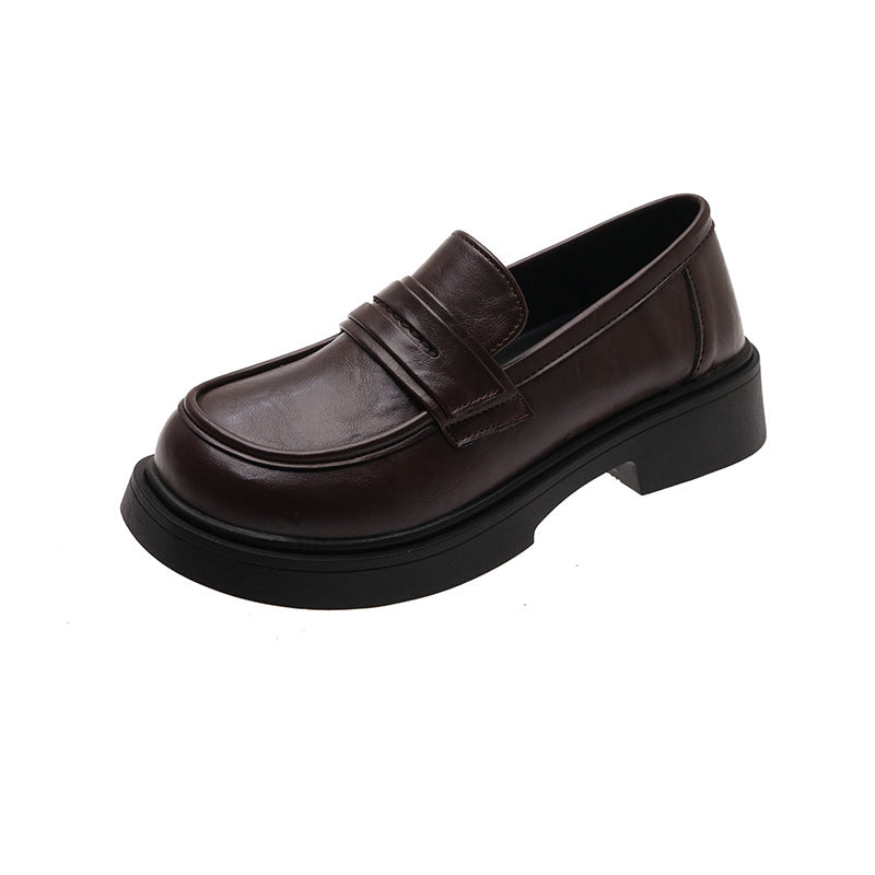 Damen modische und komfortable Loafers mit eleganter Lederoberfläche R&B
