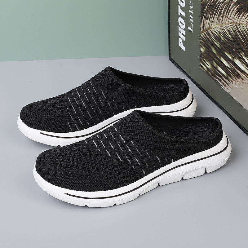 Damen nan atmungsaktive Strick-Slipper Clog mit orthopädischem Memory-Schaum-Fußbett R&B